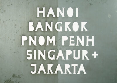 Schriftplatten der Weltzeituhr, Berlin 1969